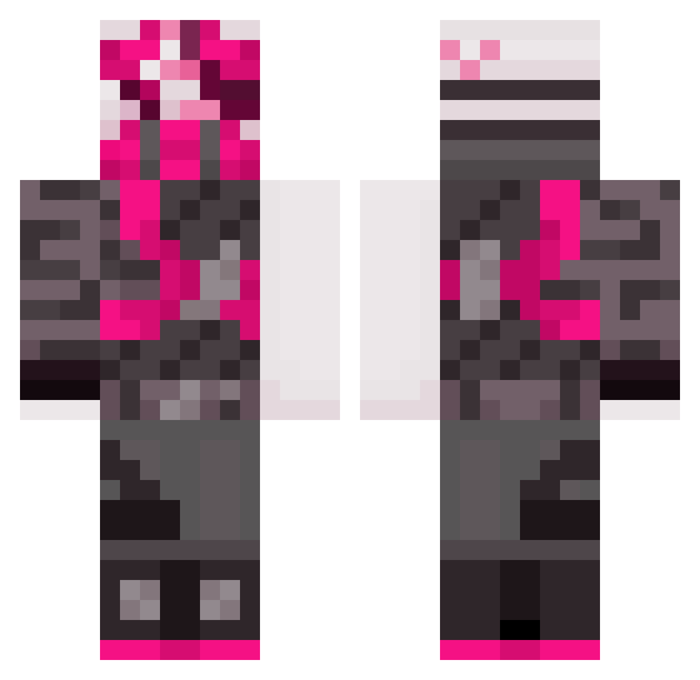 Seek125 Minecraft skin, front and back view