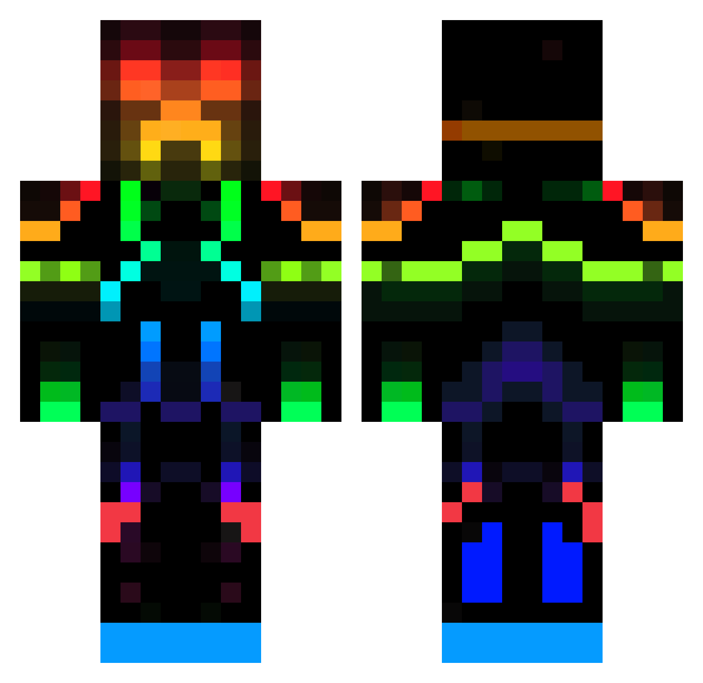 Melounkara35 Minecraft skin, front and back view