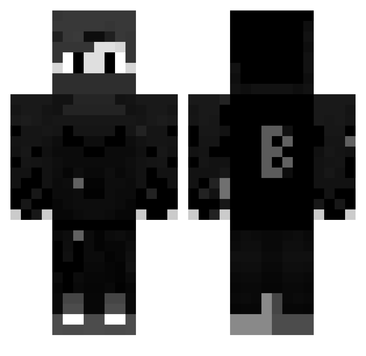 ramex Minecraft skin, front and back view