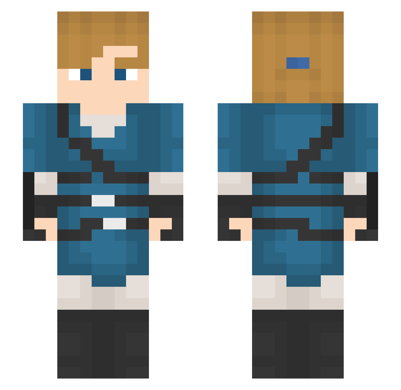 Soul_Society Minecraft skin, front and back view
