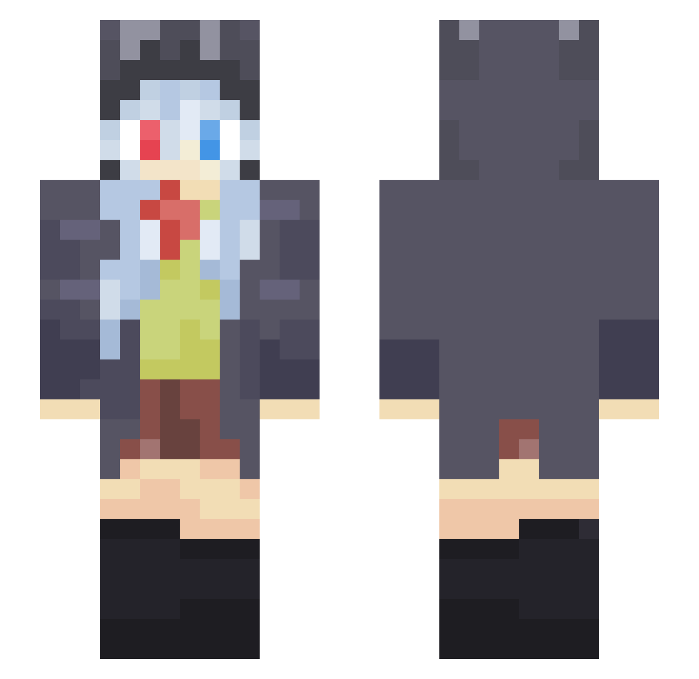 niclan051 Minecraft skin, front and back view