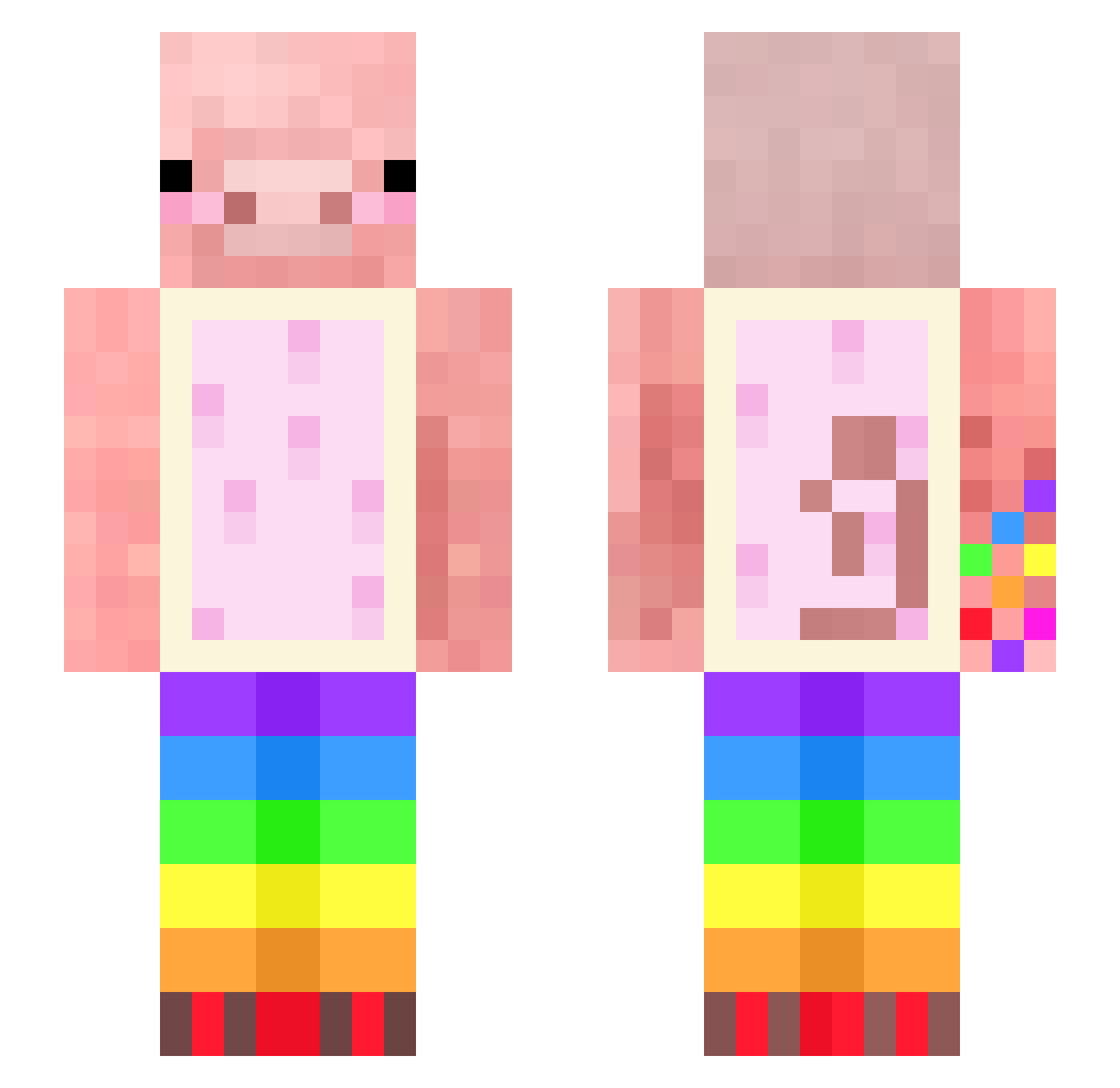 yss2494 Minecraft skin, front and back view
