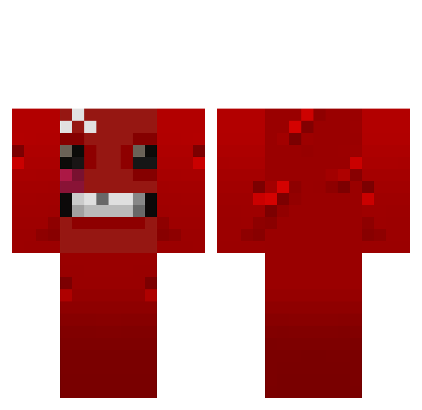 kiplarg Minecraft skin, front and back view