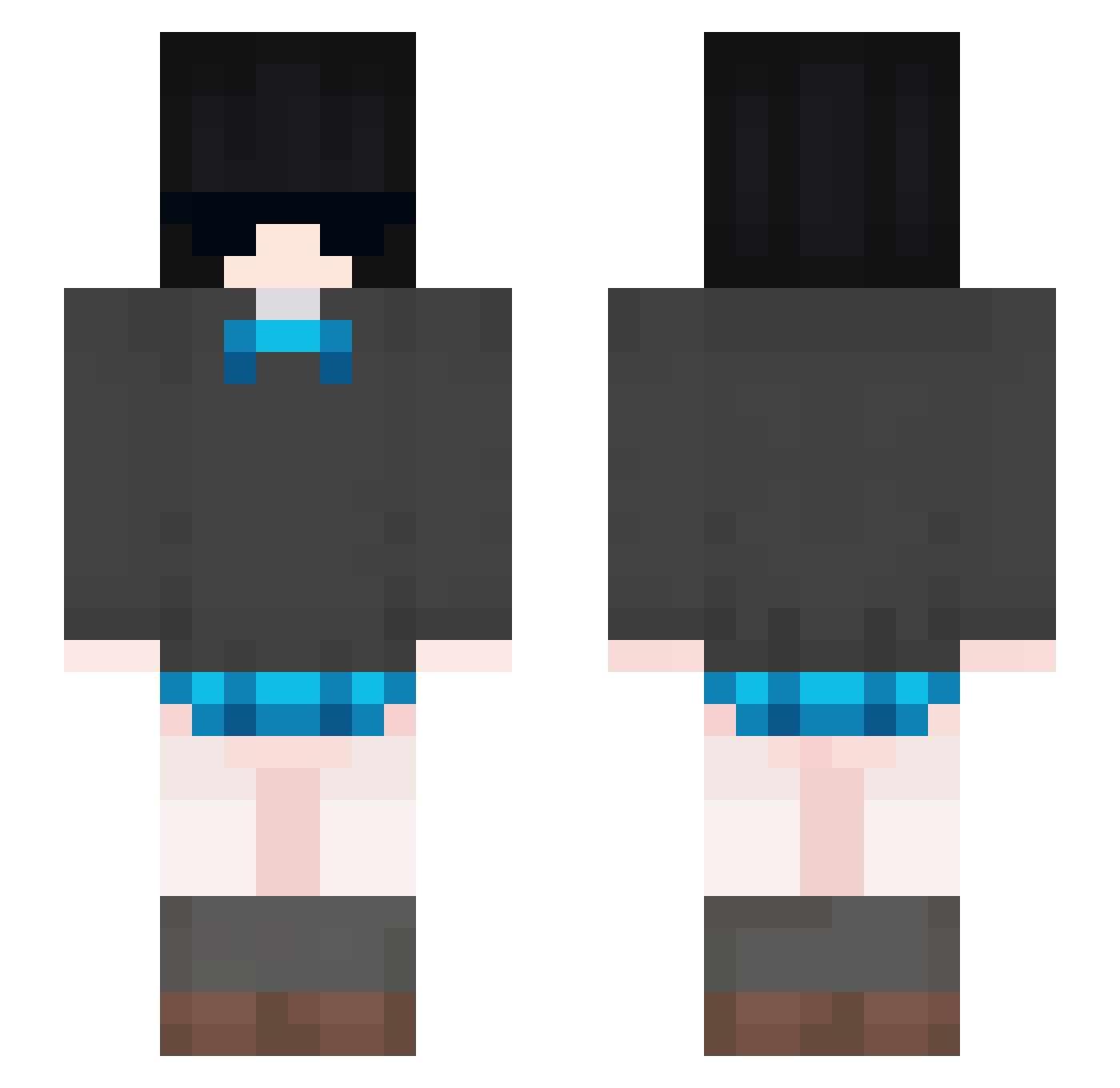 vxlocy Minecraft skin, front and back view