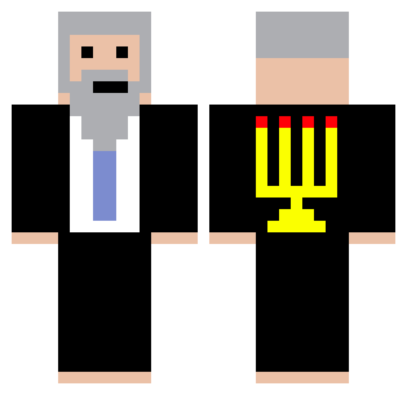 tchoupiwa Minecraft skin, front and back view