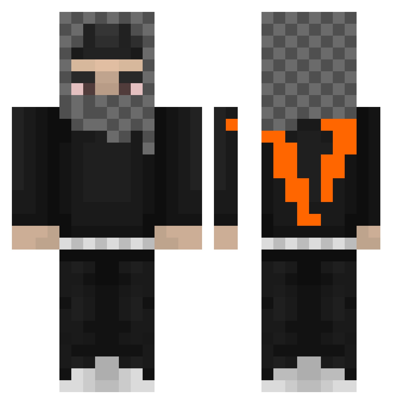 azotix2005 Minecraft skin, front and back view