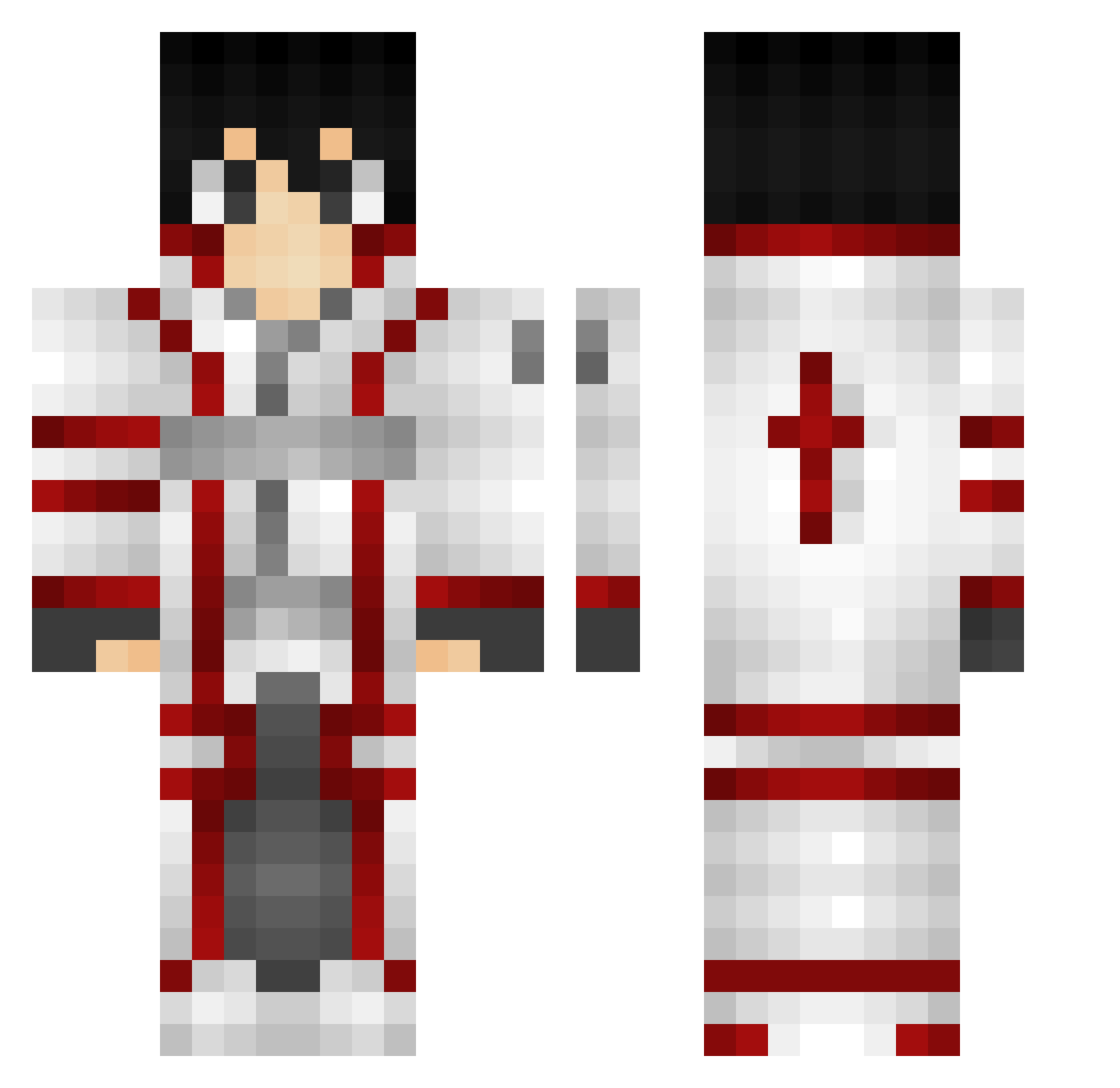 GoldblockBaron Minecraft skin, front and back view