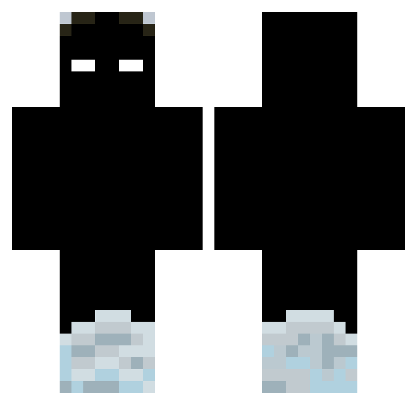 VortexSwift Minecraft skin, front and back view