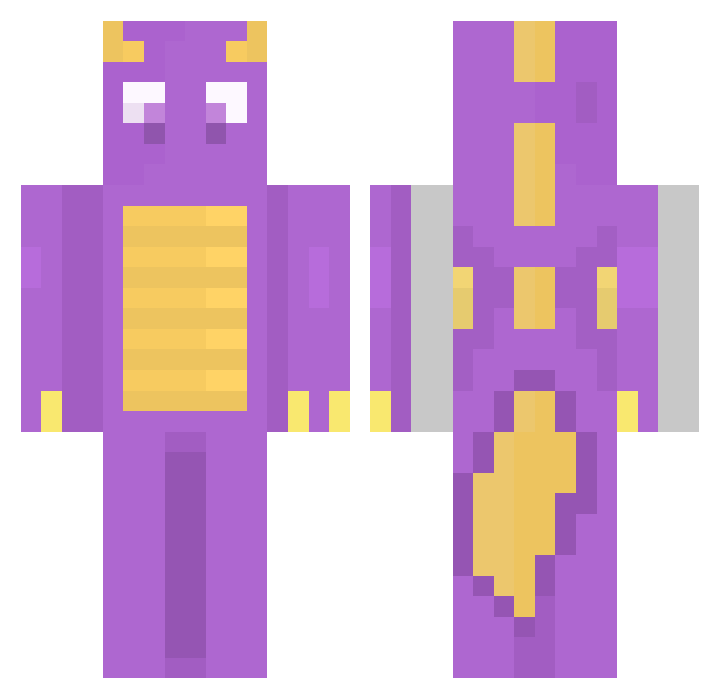 Ghost4400 Minecraft skin, front and back view