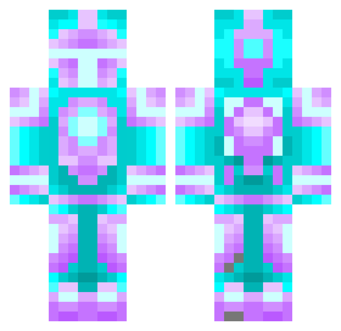 Sydaszek Minecraft skin, front and back view
