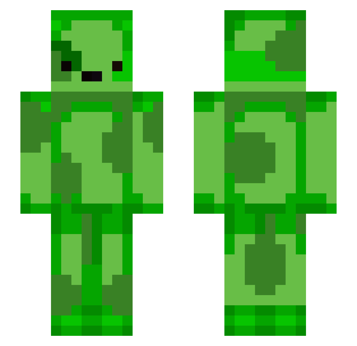 arg0nak Minecraft skin, front and back view