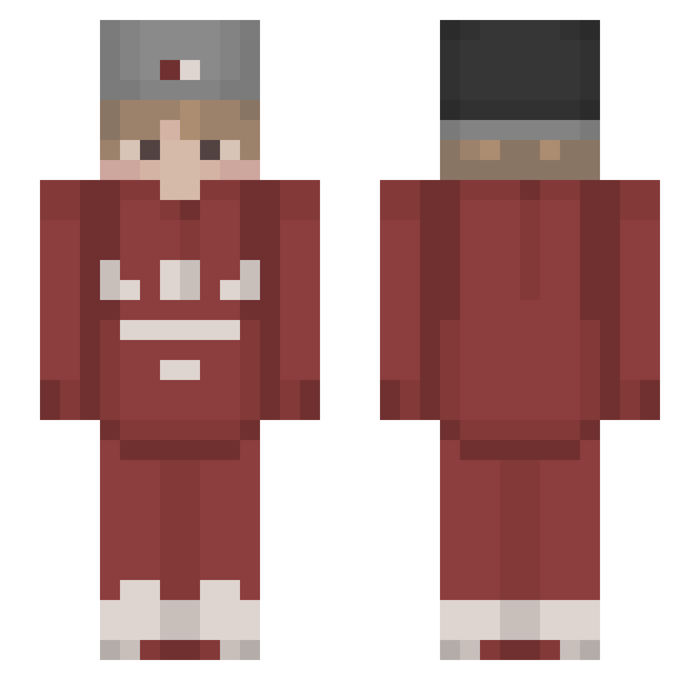 Fullsend_L Minecraft skin, front and back view