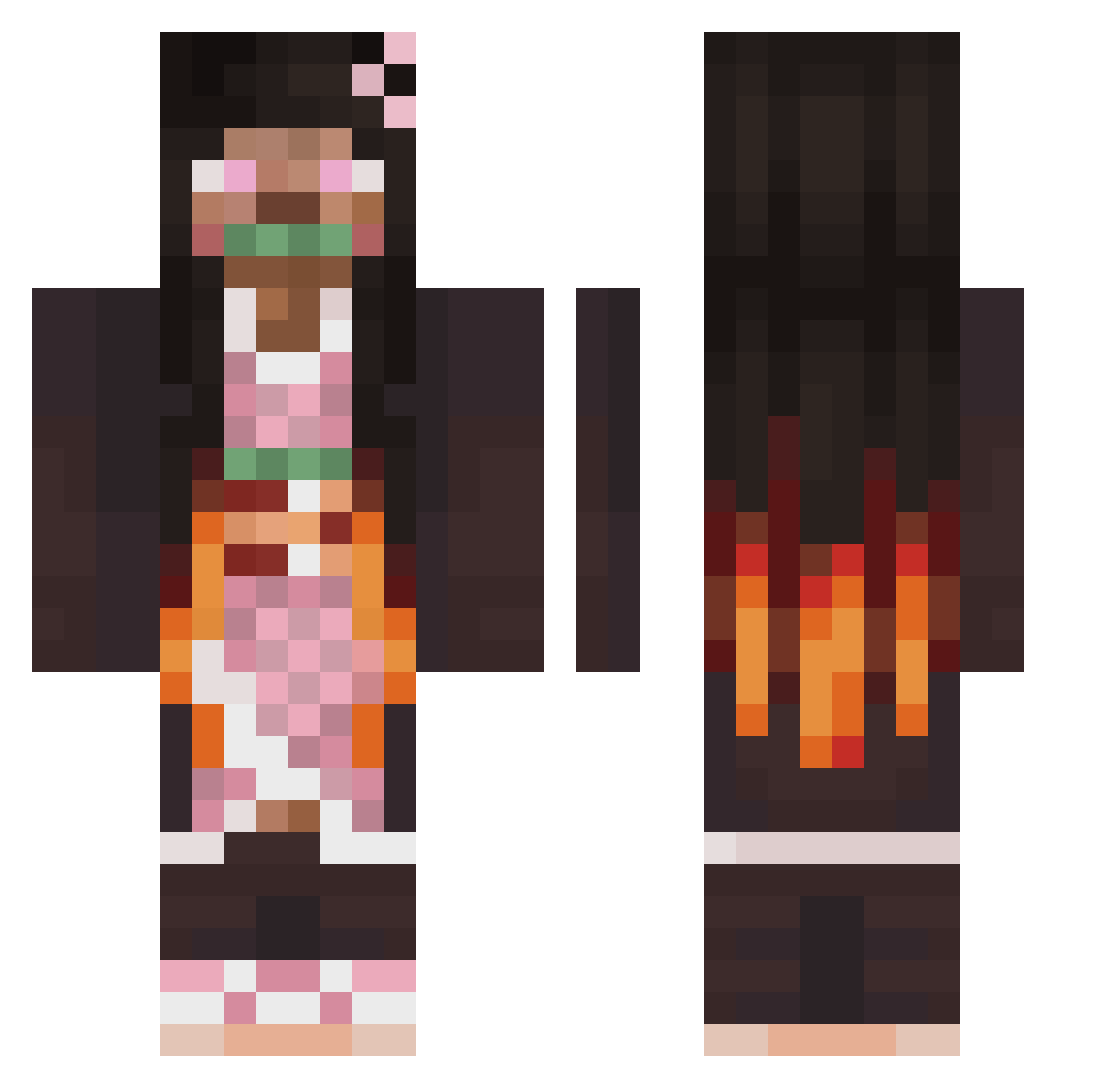 jaewook0813 Minecraft skin, front and back view