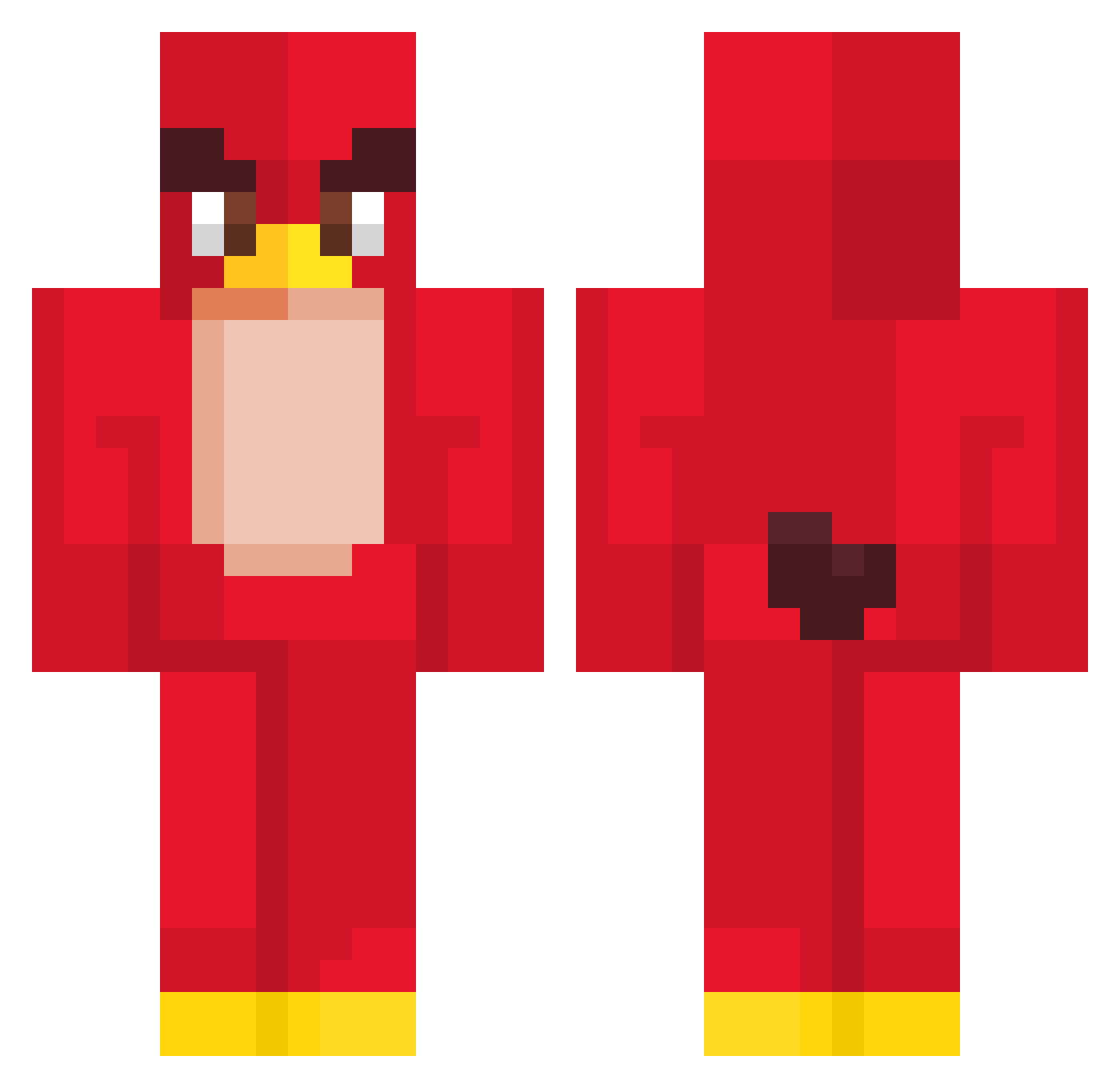 GrandWave Minecraft skin, front and back view