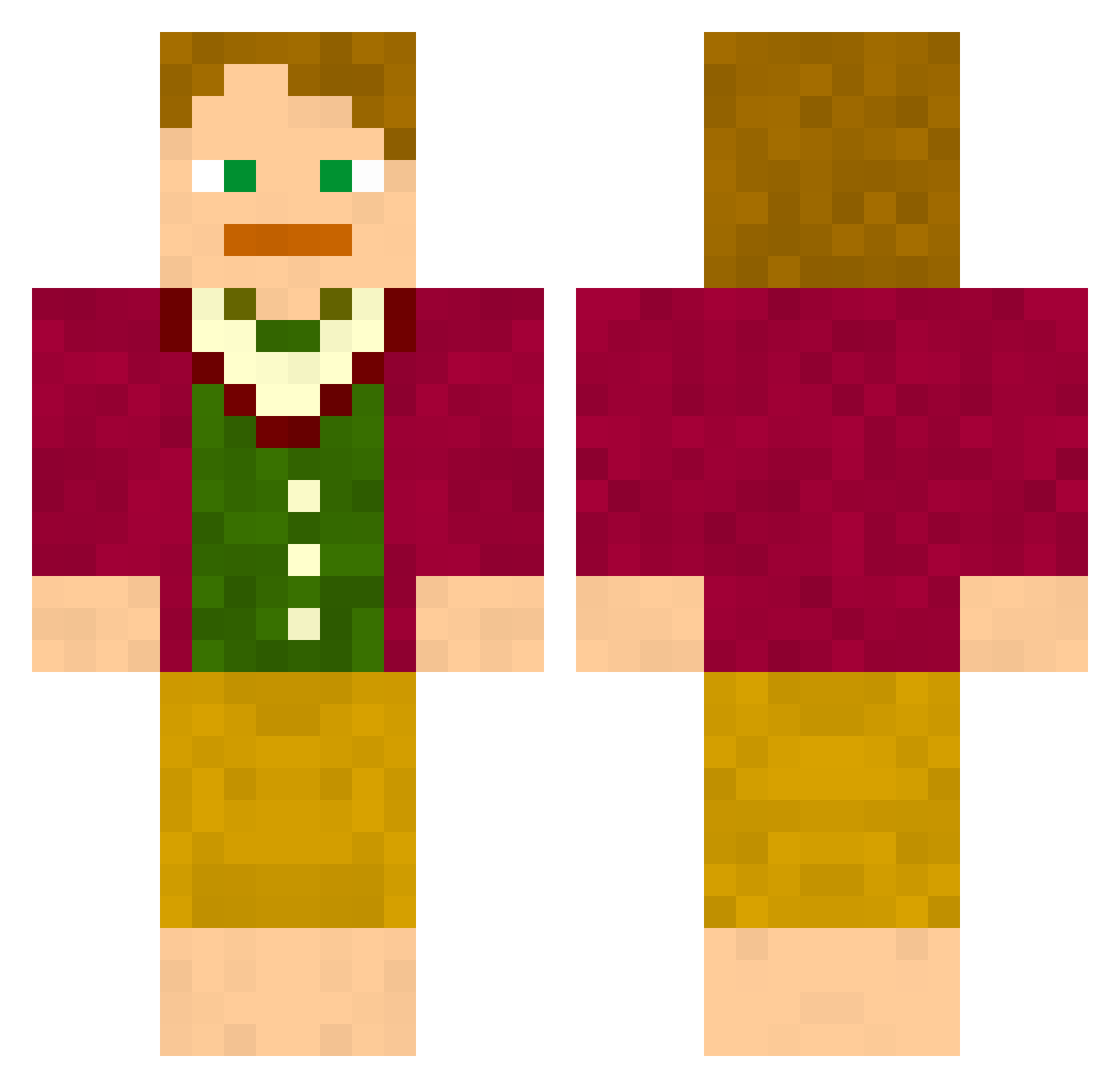Jark Minecraft skin, front and back view