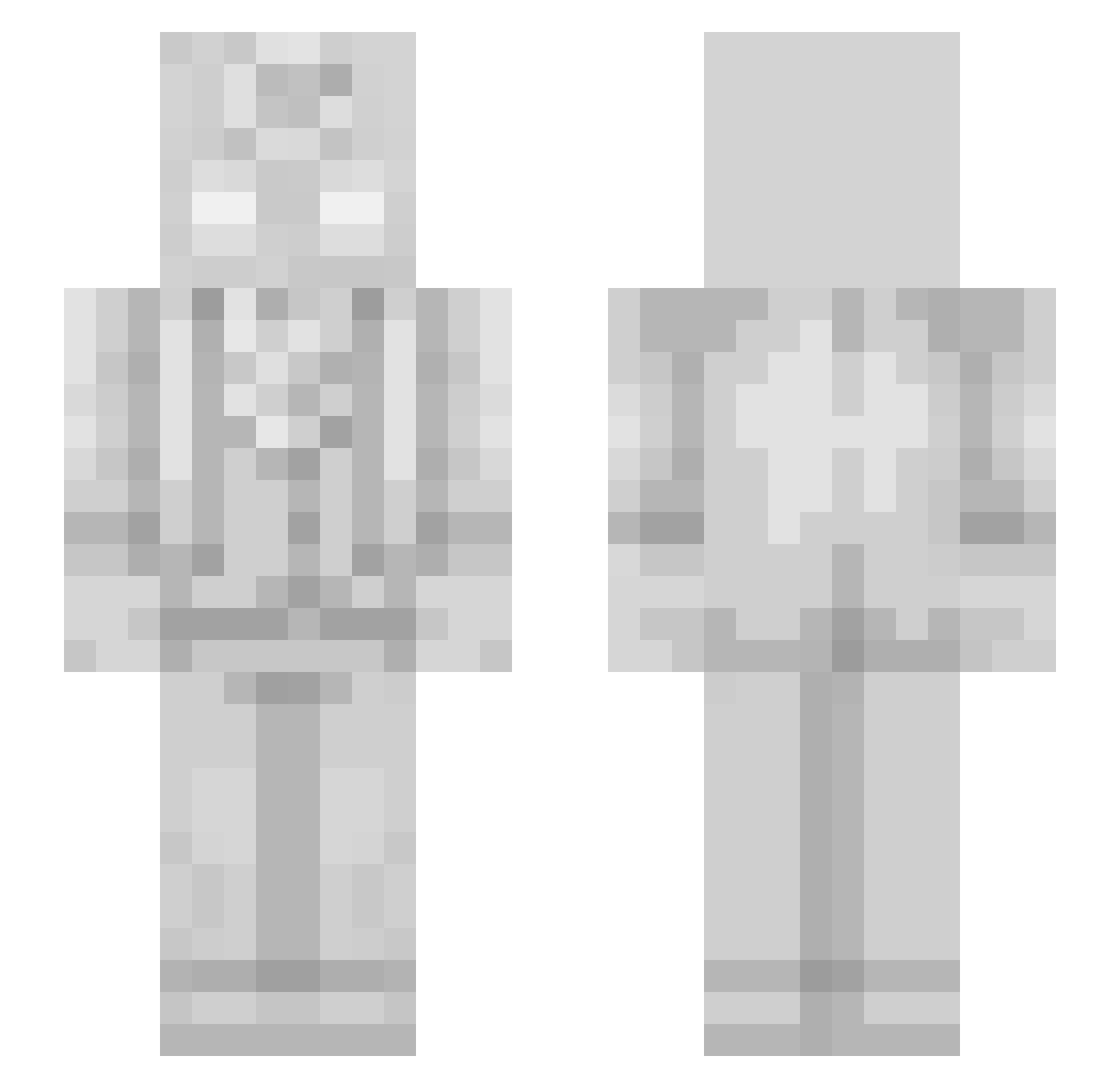 CharGoat Minecraft skin, front and back view
