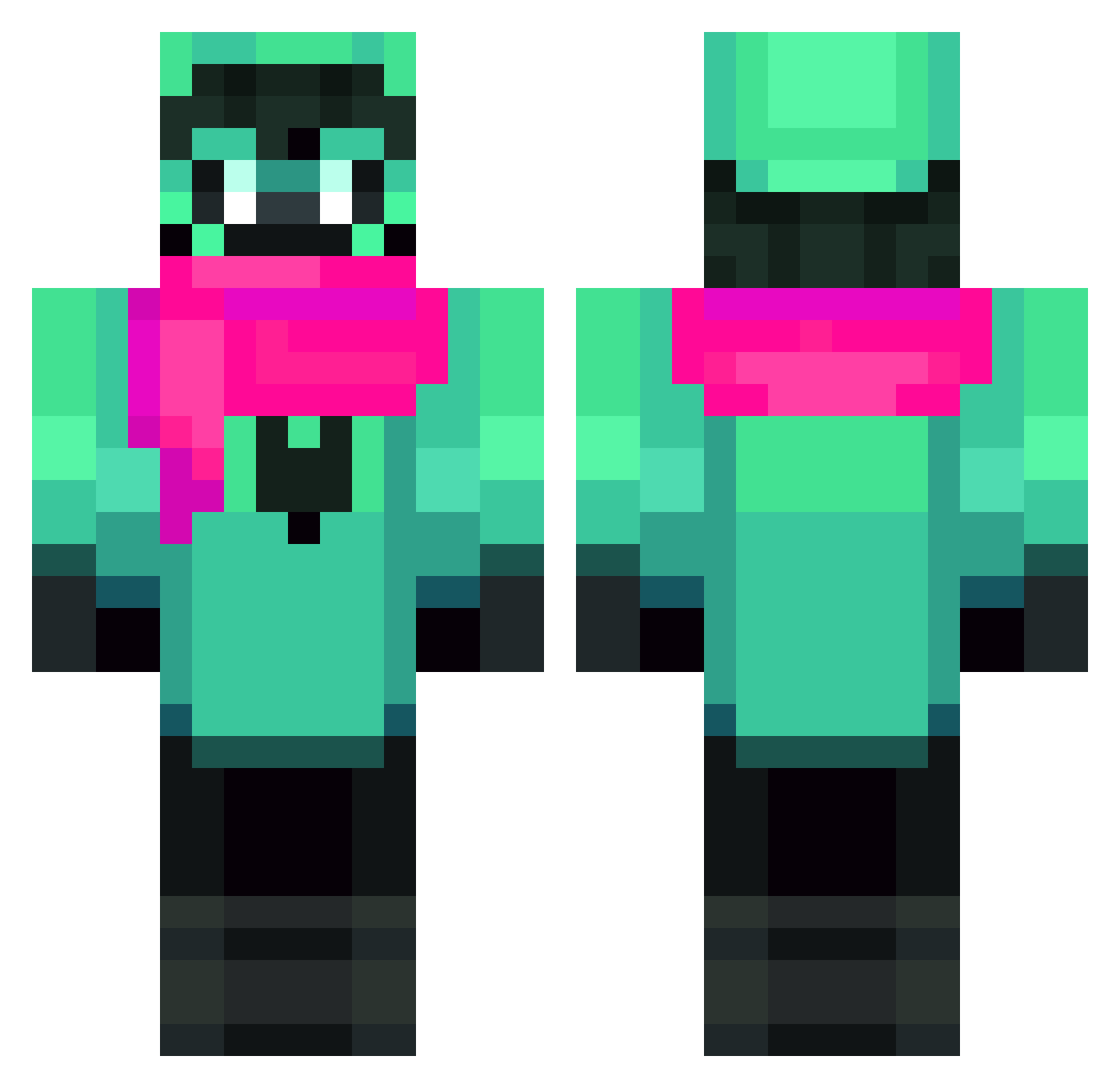 FixedPolecat269 Minecraft skin, front and back view