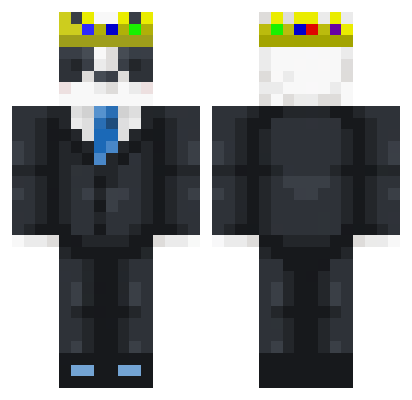 OPpanda369 Minecraft skin, front and back view