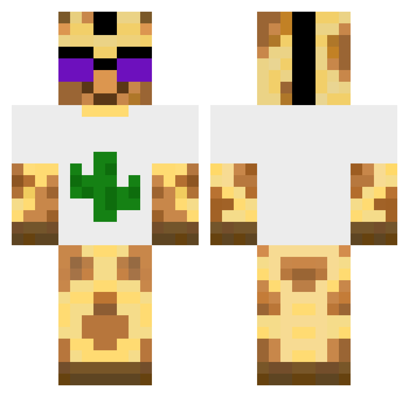 CactusGunmen Minecraft skin, front and back view