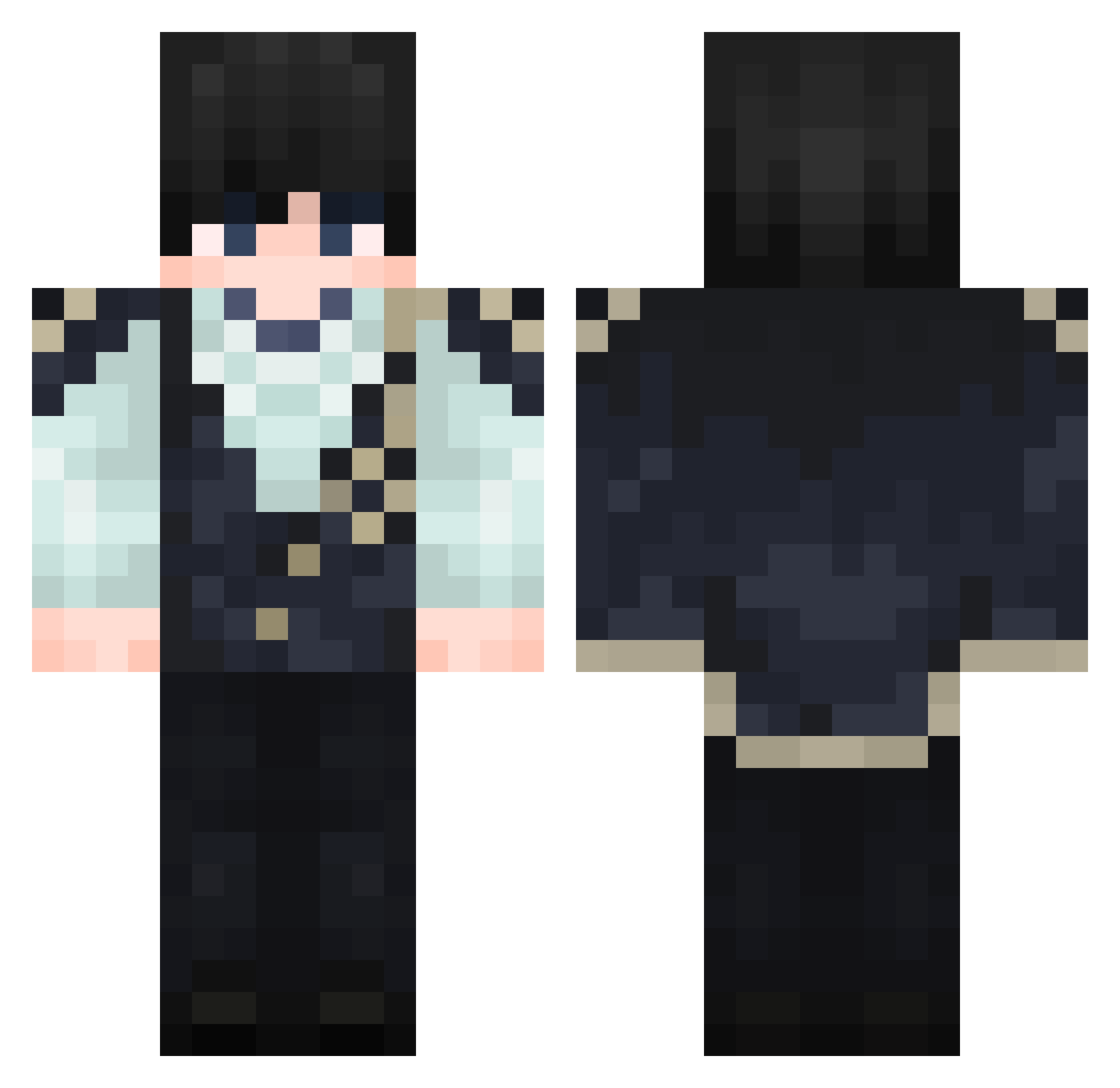 Solidarity_Boy Minecraft skin, front and back view