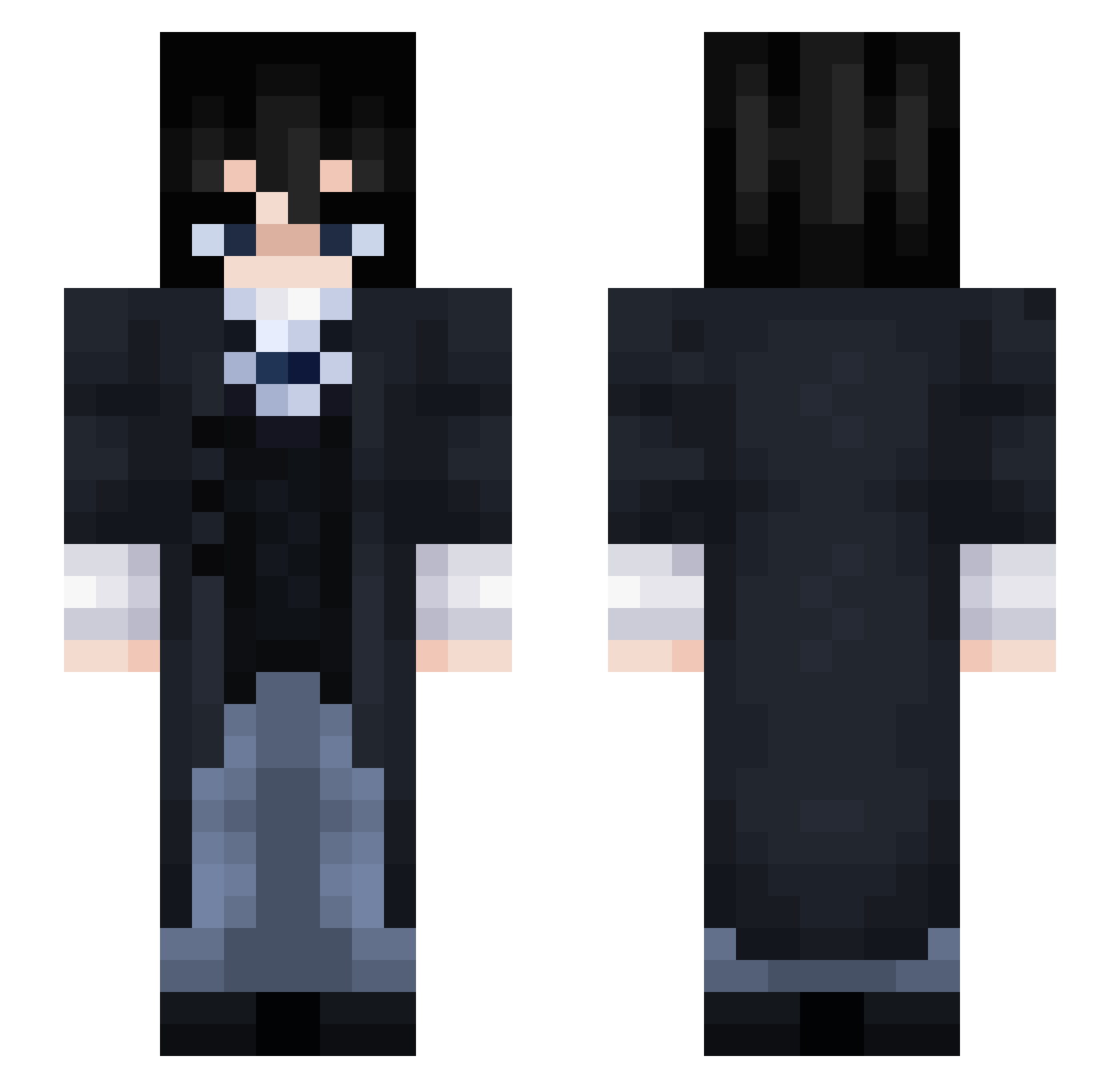 Agstin Minecraft skin, front and back view