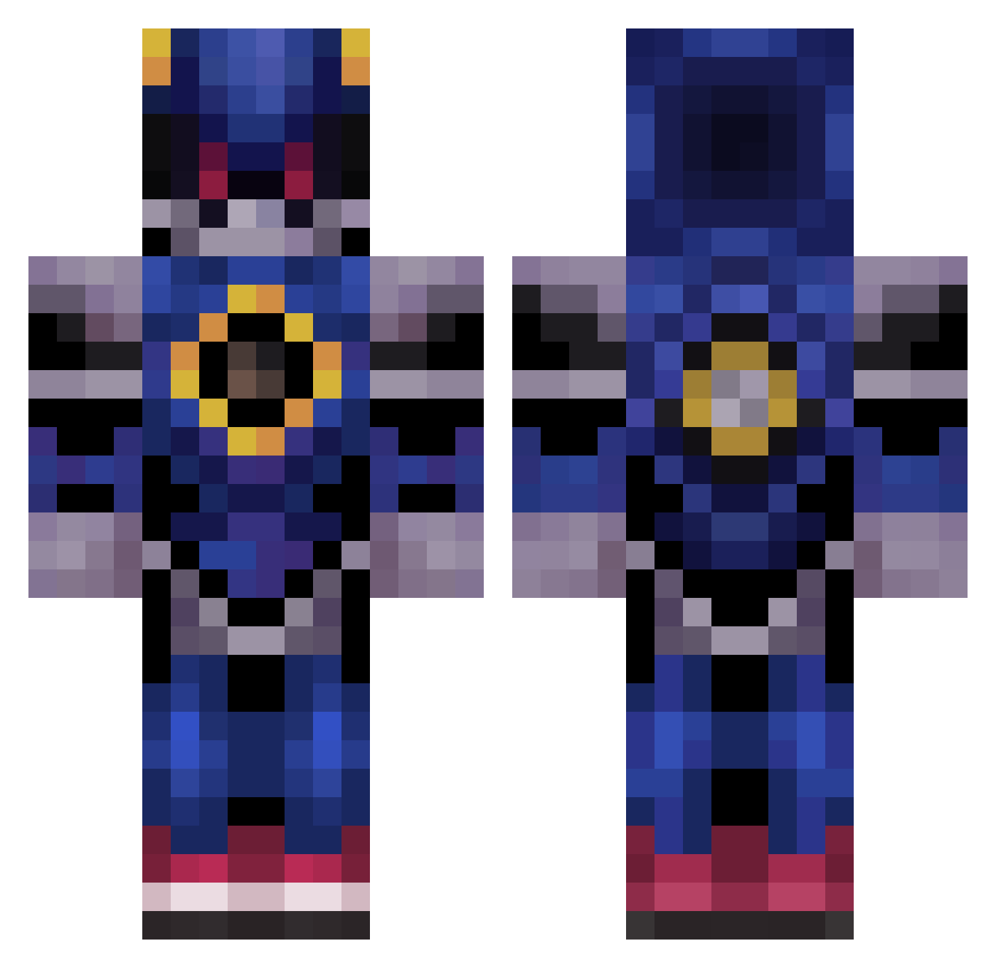 06j Minecraft skin, front and back view