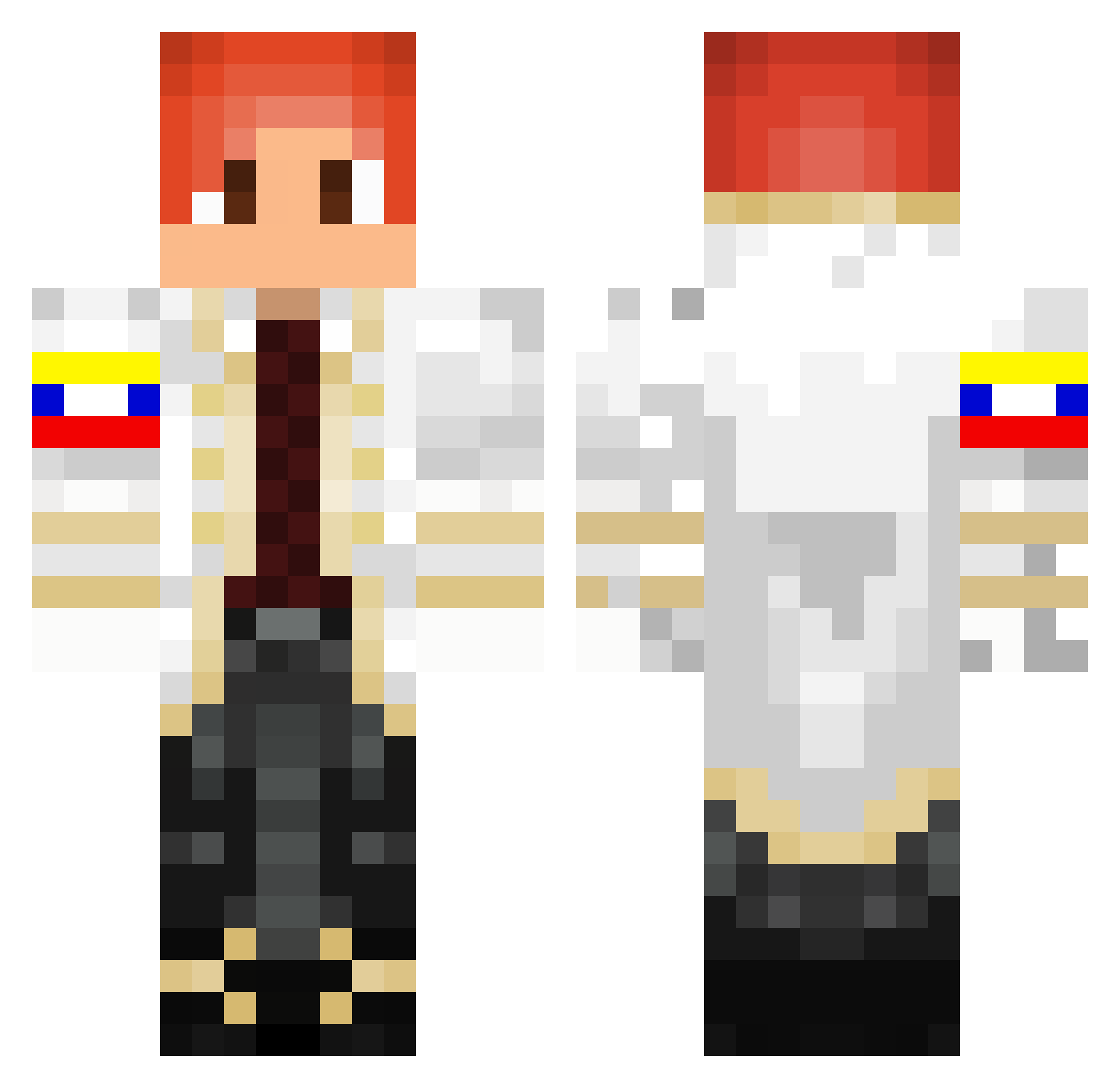 Drages2830 Minecraft skin, front and back view