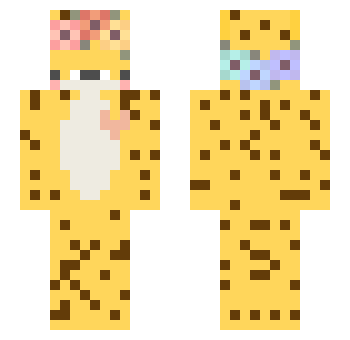CompostBucket57 Minecraft skin, front and back view