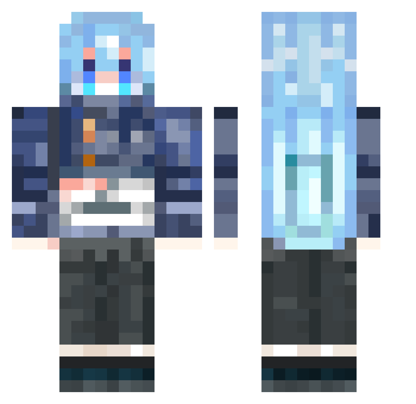 YorvethDSD Minecraft skin, front and back view