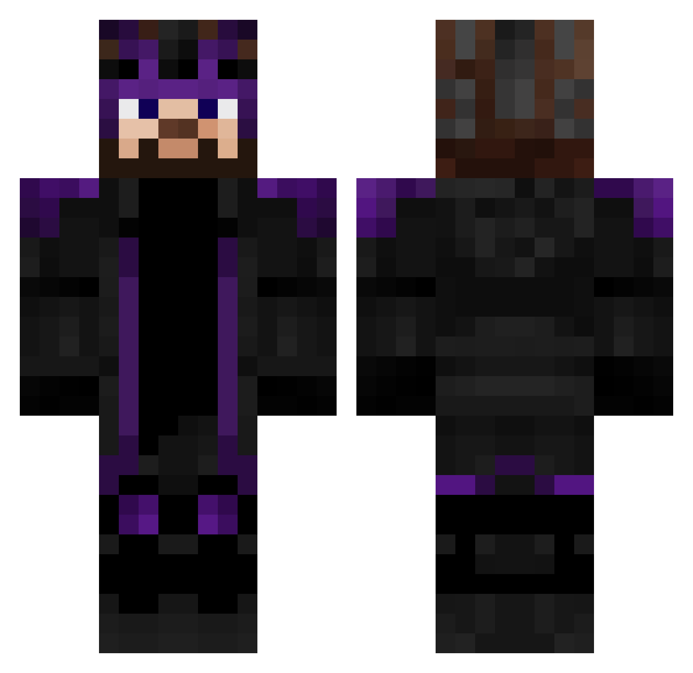 Lomenos Minecraft skin, front and back view