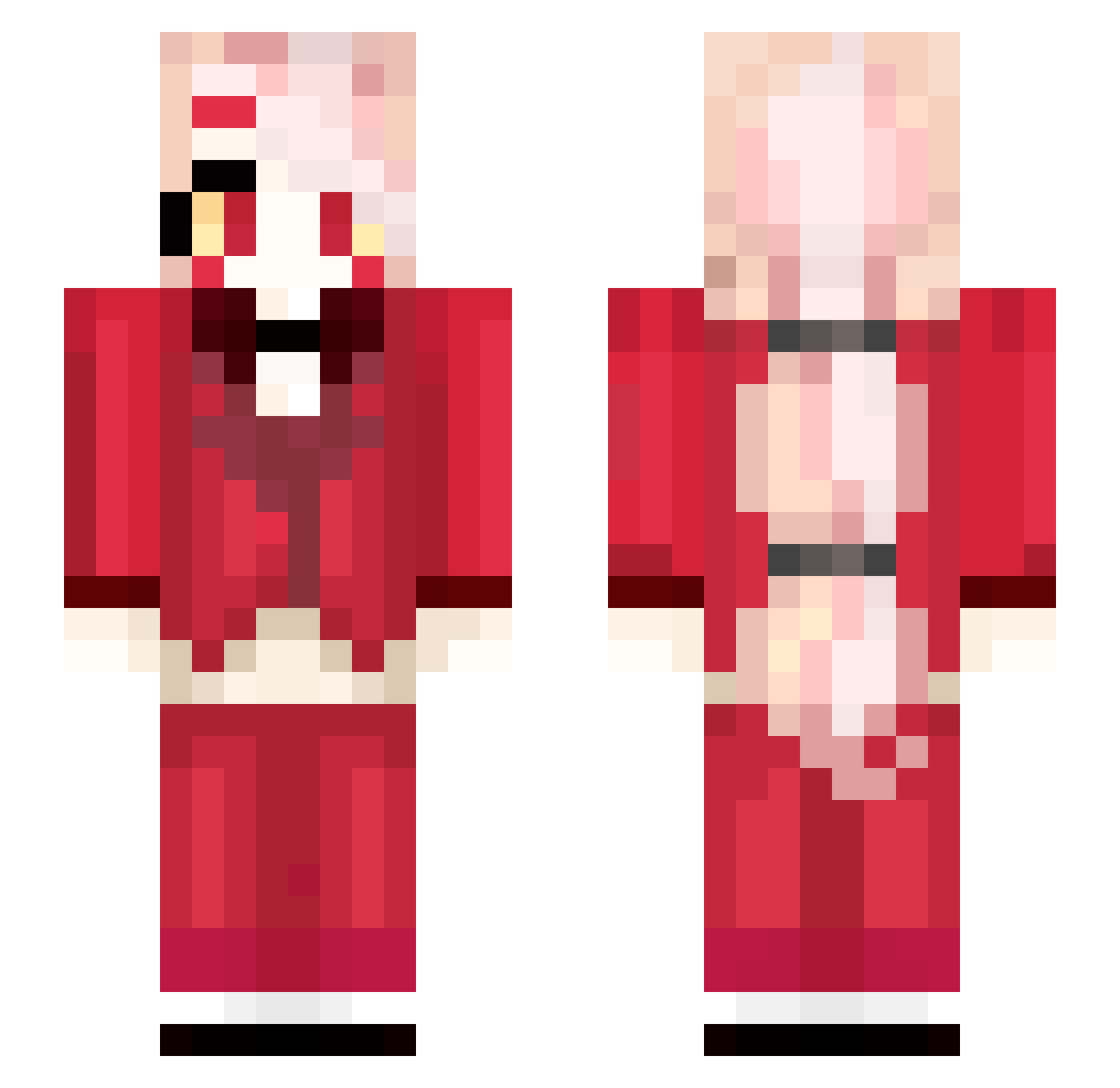 AniaSweet Minecraft skin, front and back view
