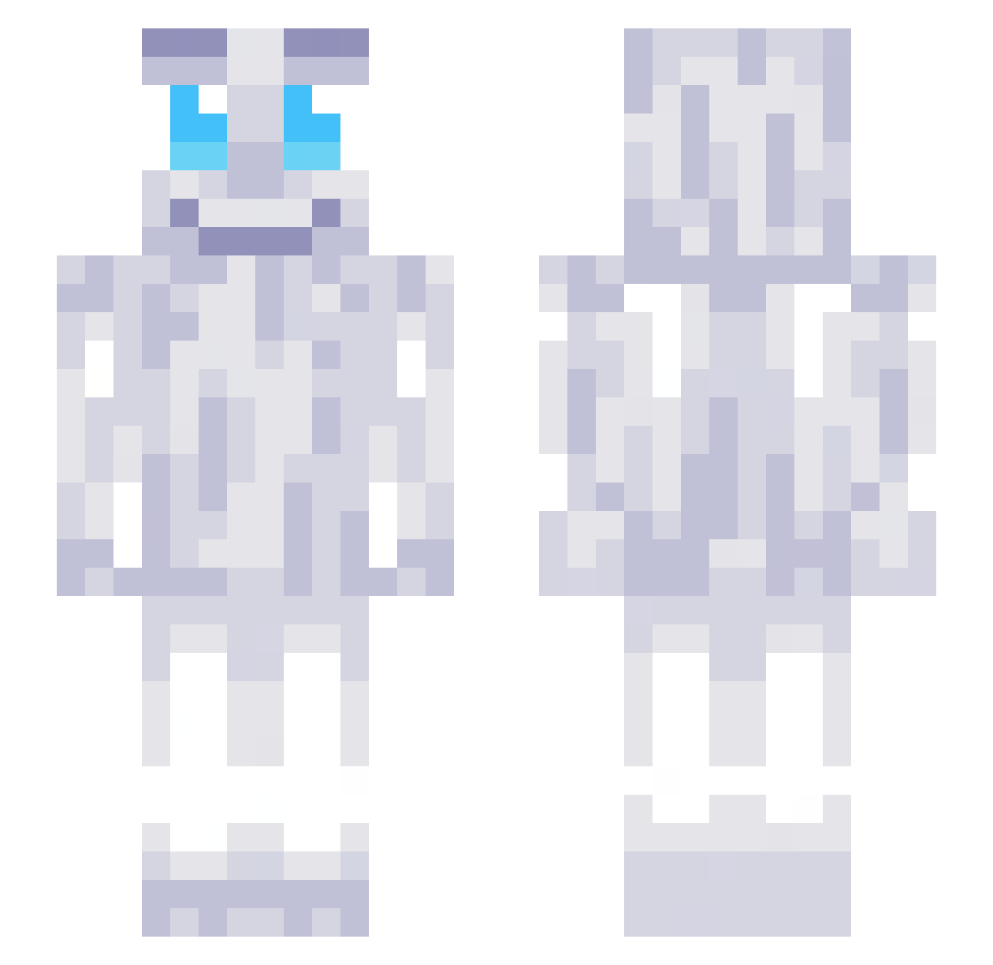 FedericoBv Minecraft skin, front and back view