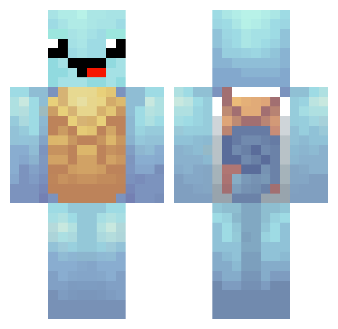 Proyex Minecraft skin, front and back view