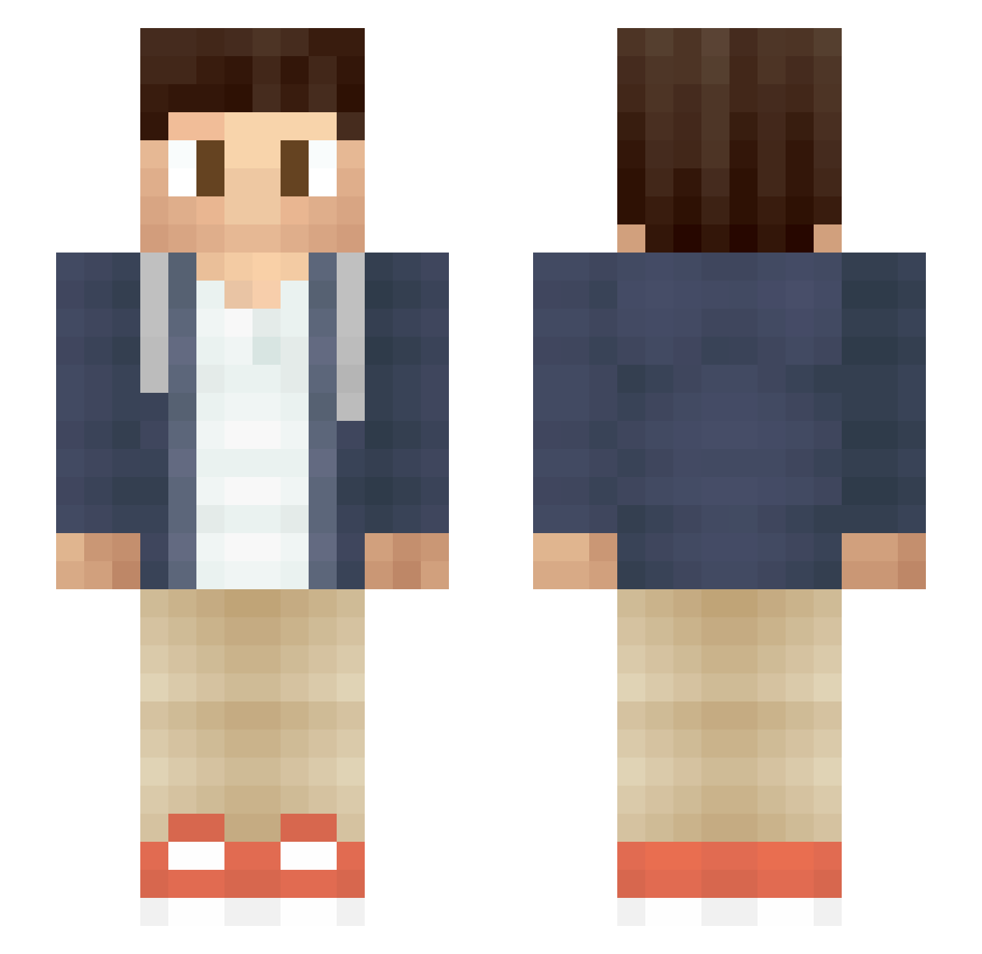 FreddyBoiiiiii Minecraft skin, front and back view