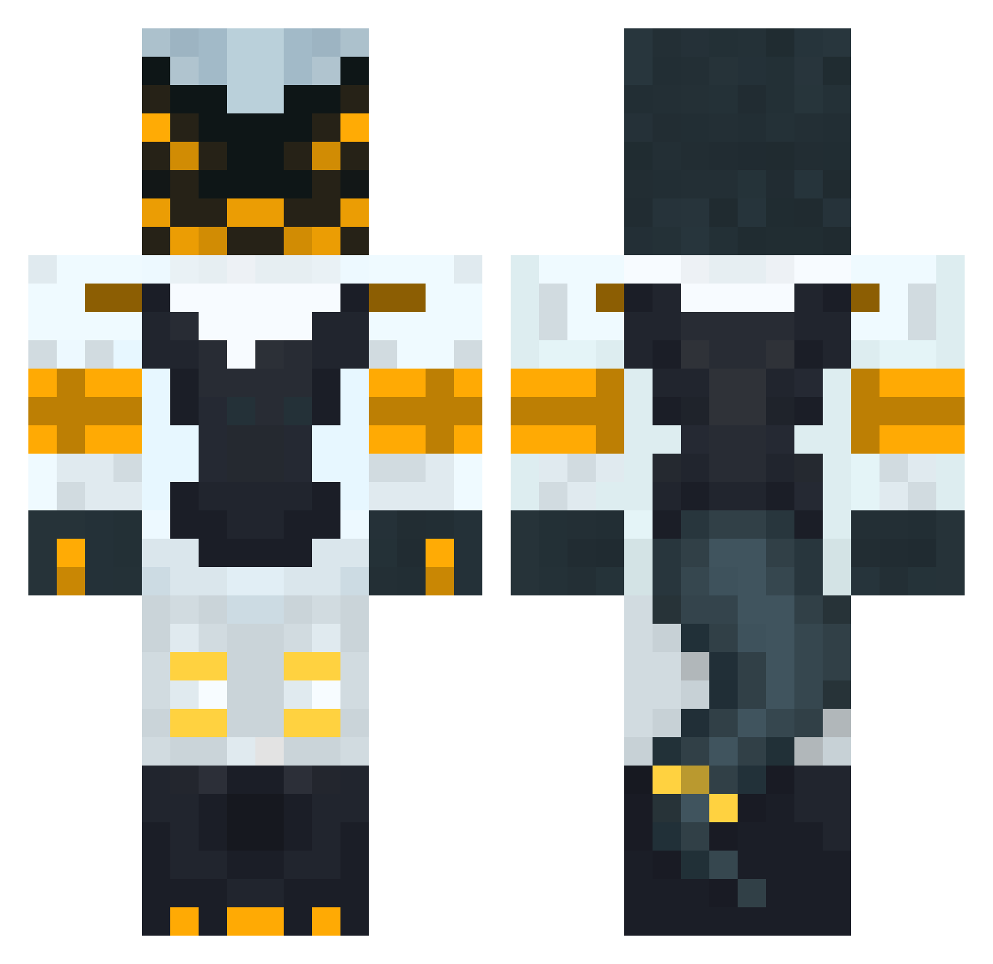 EastHercules24 Minecraft skin, front and back view