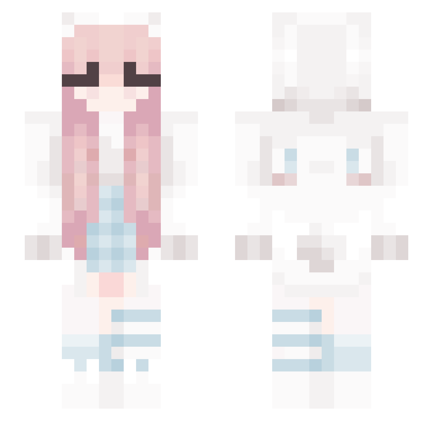 iluvseal Minecraft skin, front and back view