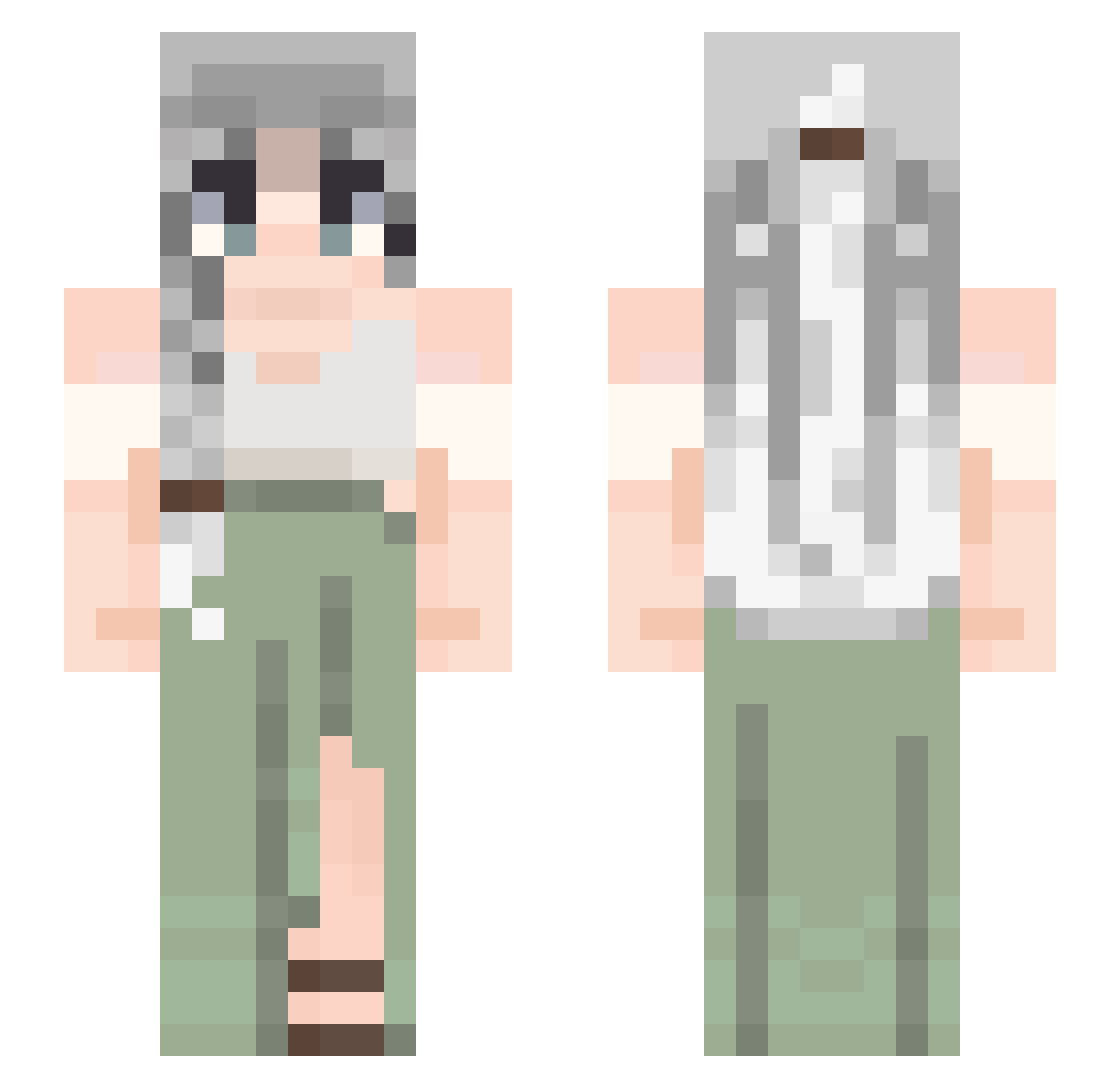 Lucipurrrrrr Minecraft skin, front and back view