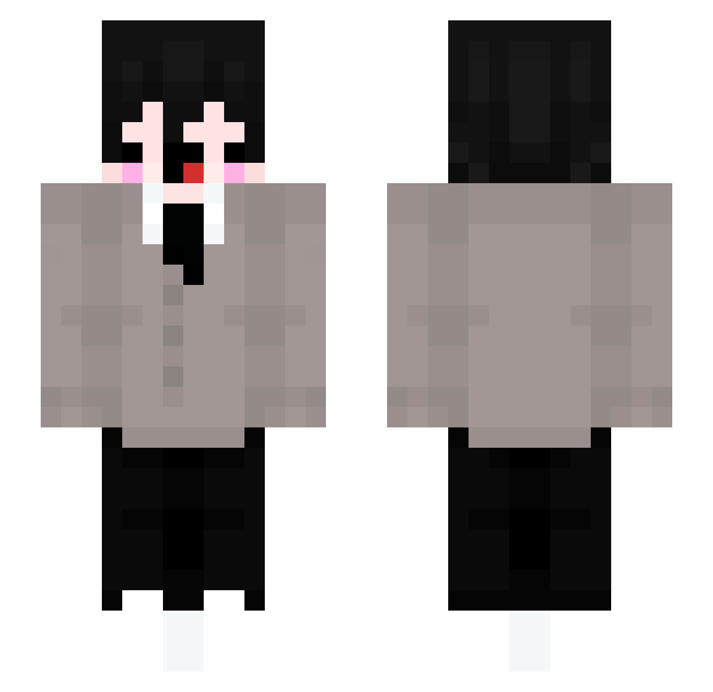 Milkywaymika Minecraft skin, front and back view