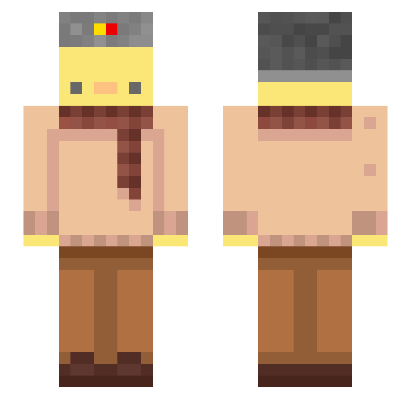 Lp_Sarina Minecraft skin, front and back view