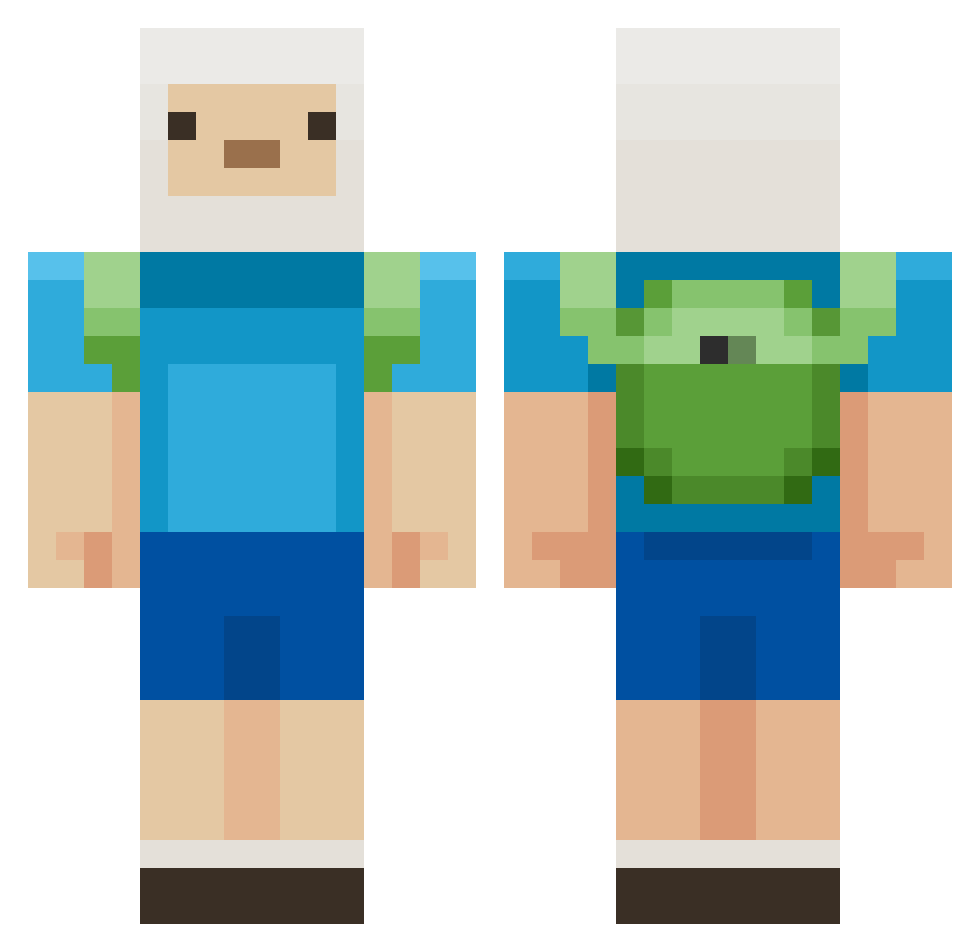 Ji_Dannn Minecraft skin, front and back view