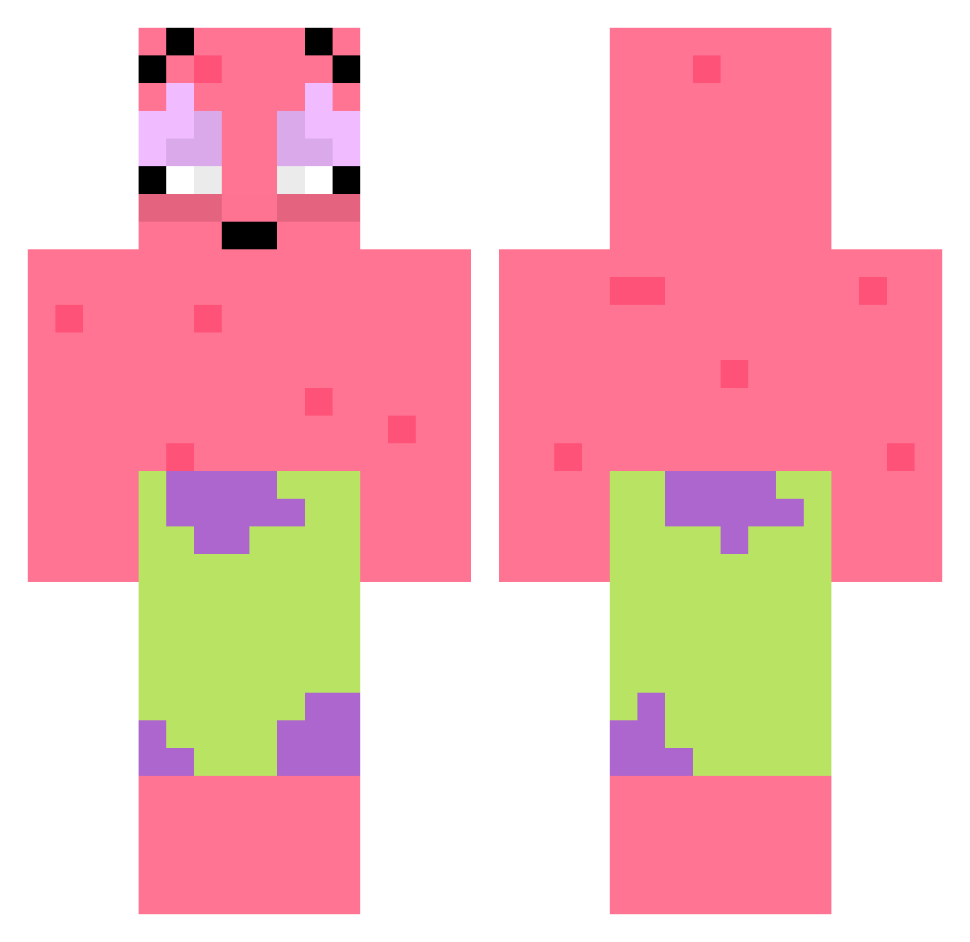 alekooooos Minecraft skin, front and back view
