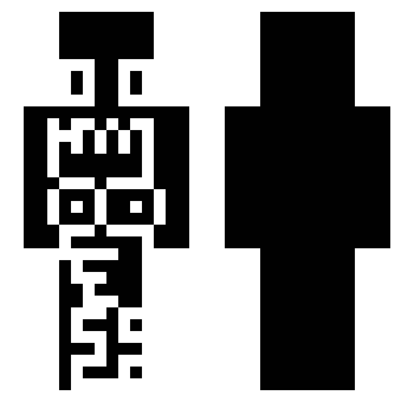 qlat Minecraft skin, front and back view