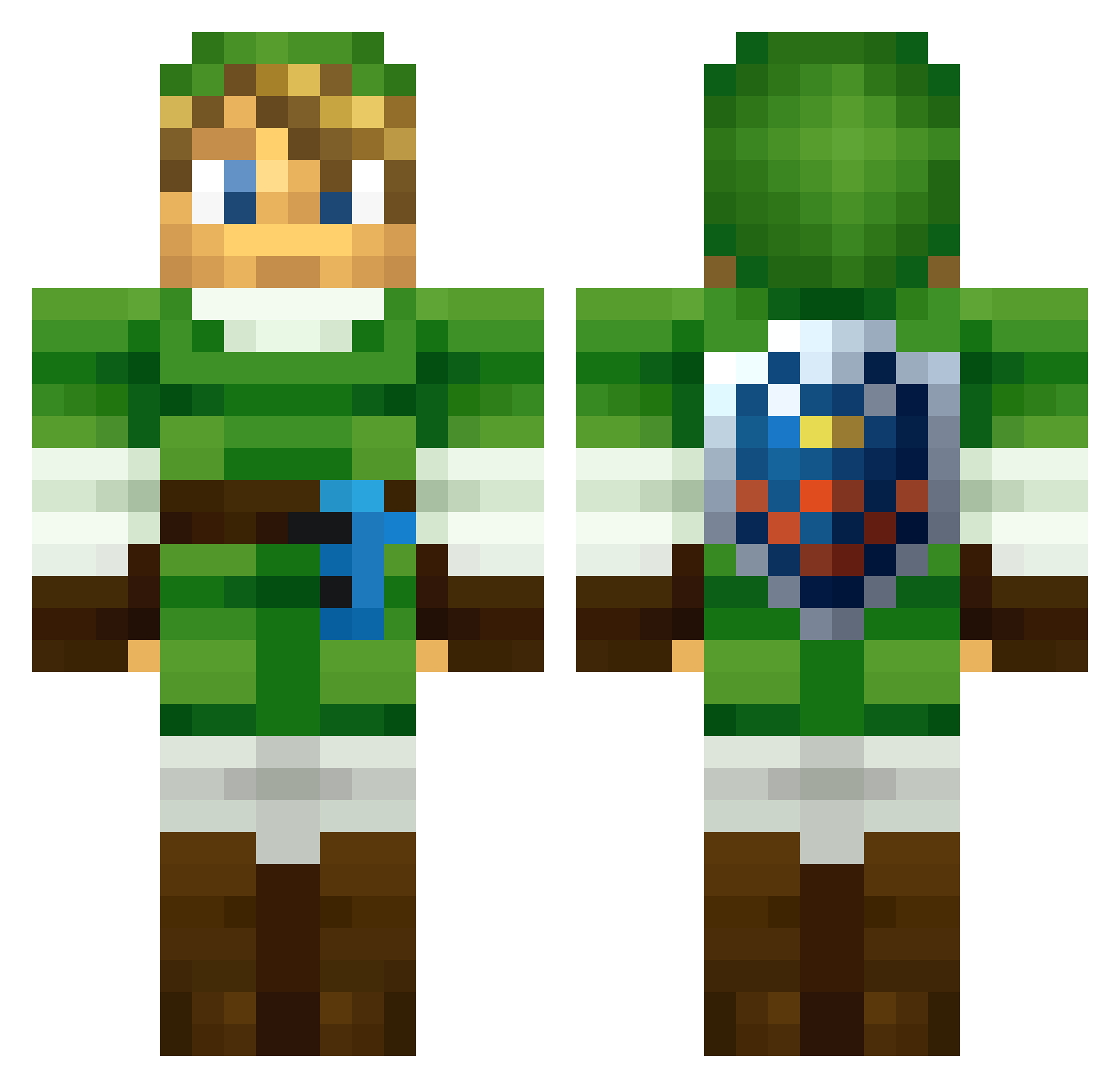 thegreatathaki Minecraft skin, front and back view