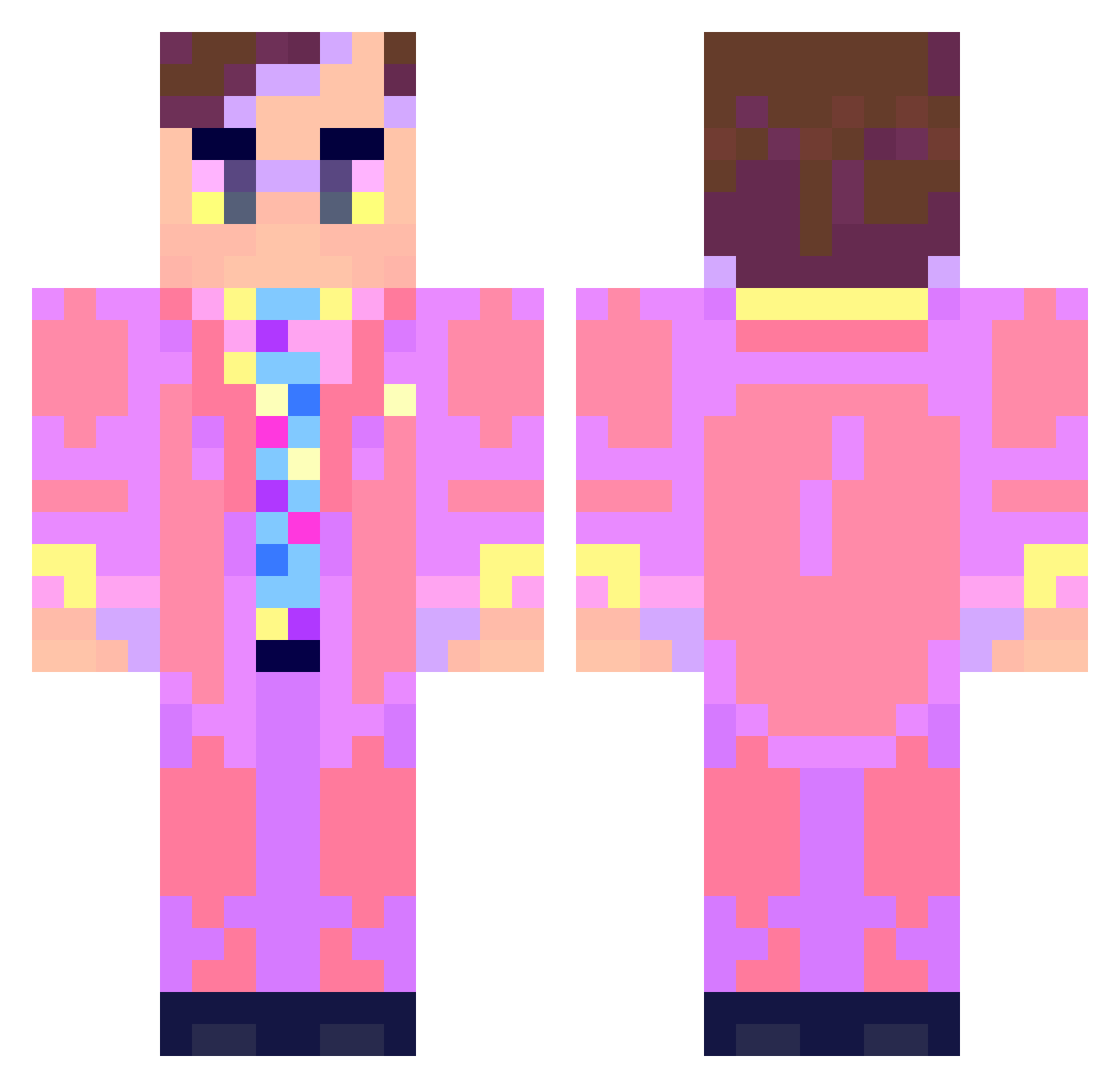 TheWizardOfGozz Minecraft skin, front and back view