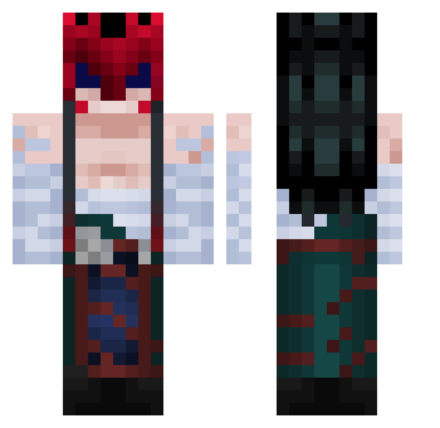 kikm07 Minecraft skin, front and back view