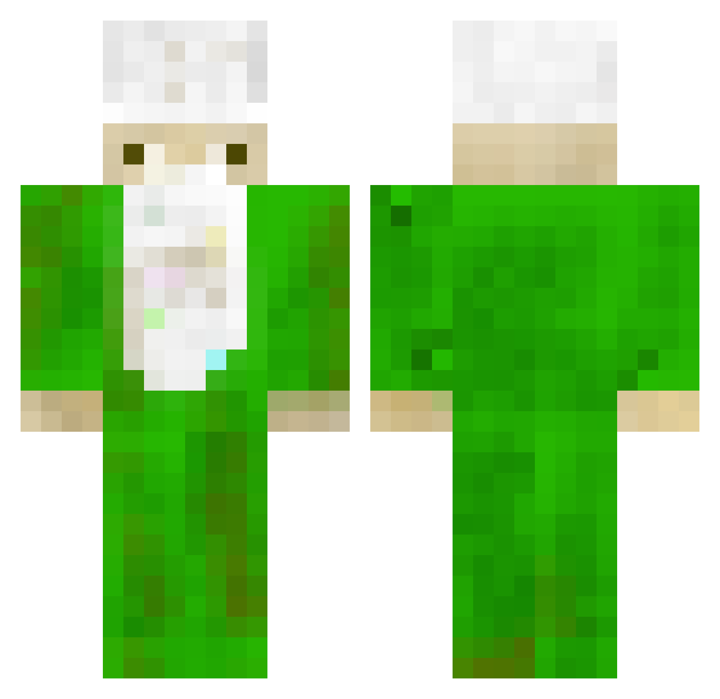 DaMillie Minecraft skin, front and back view
