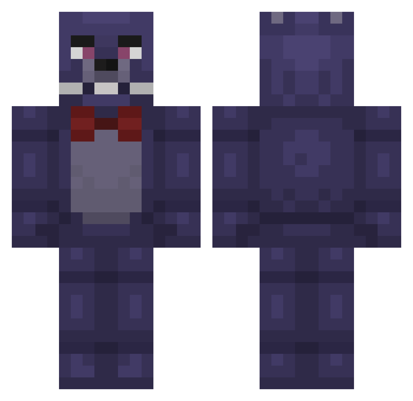 Rizzo444 Minecraft skin, front and back view
