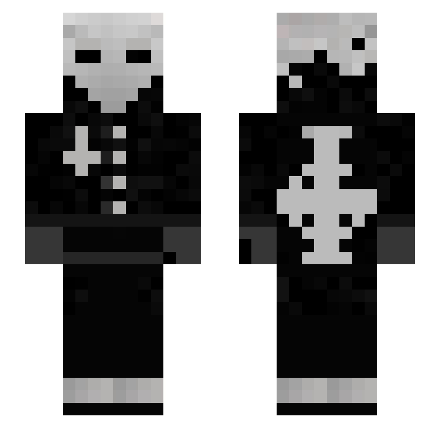 Scorphyn Minecraft skin, front and back view