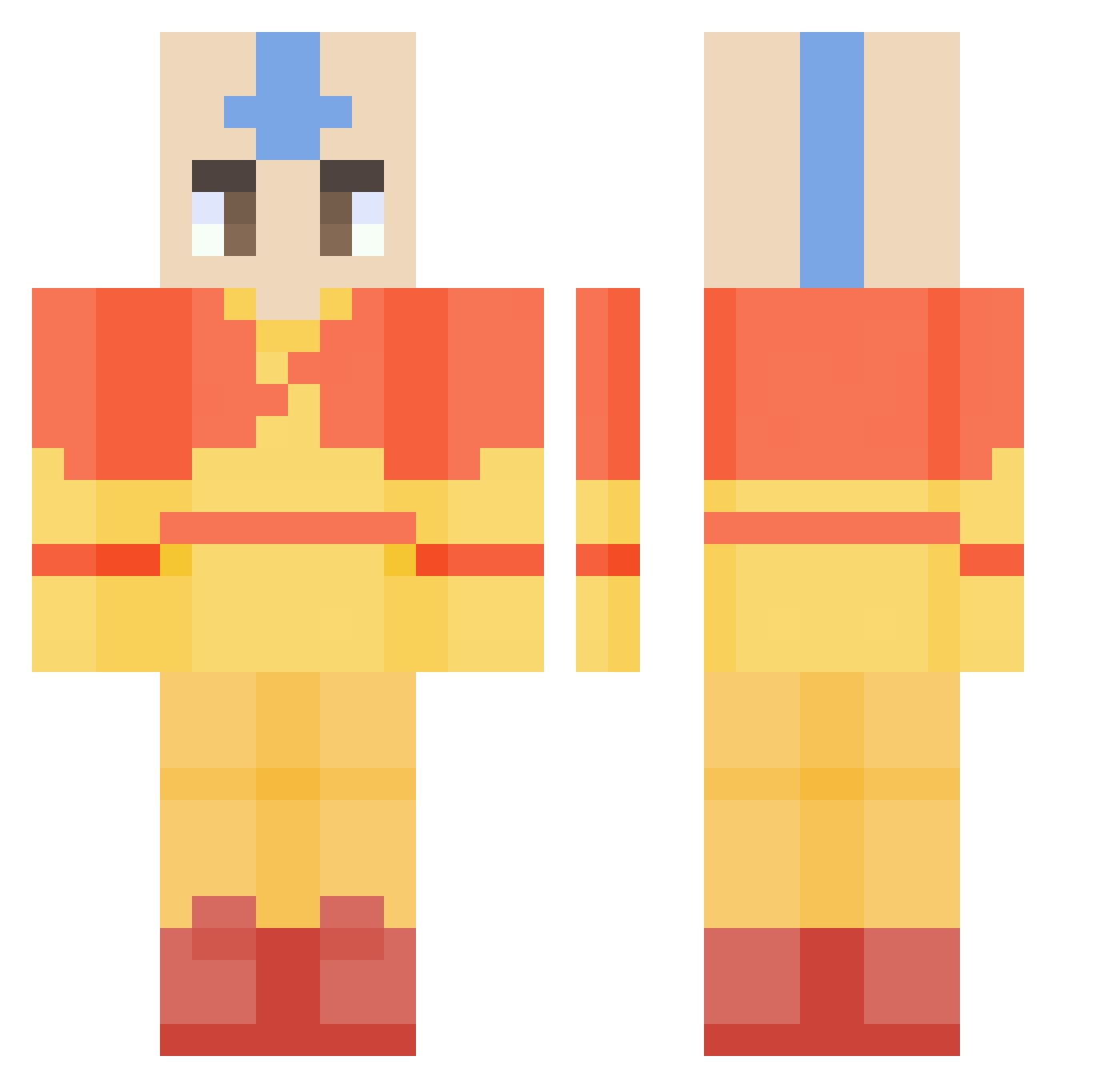 ikjott Minecraft skin, front and back view
