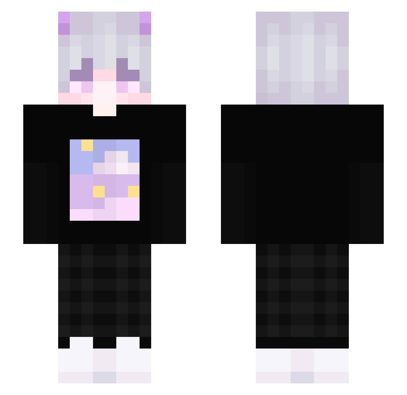 DYKTUJE Minecraft skin, front and back view
